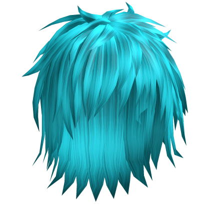 Cyan Messy Anime Moe Hair 35.