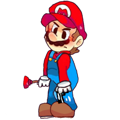 Mad Mario Revamp (Clear Background) Roblox decal