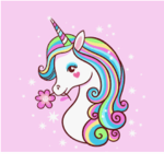 Rainbow sparkles and unicorns fans