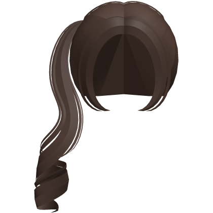 ♡ kawaii long brown curly side pigtails Roblox item