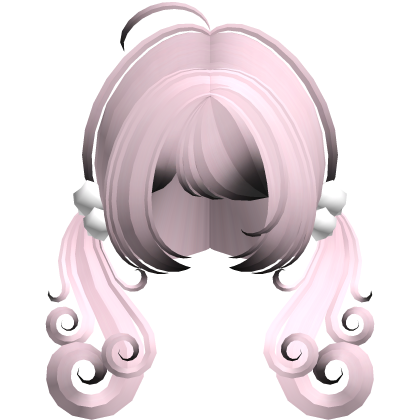 cute swirly curly tiny pigtails pink black