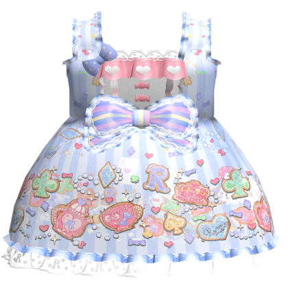 Wonderland Cookie blue pastel qt sweet lolita JSK 