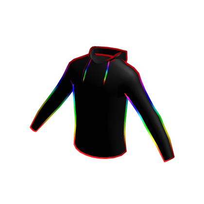 🌈 Sweatshirt Black Cartoony Rainbow Hoodie