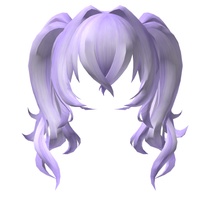 Cute Messy Anime Twintails Hair - Pastel Purple Roblox item