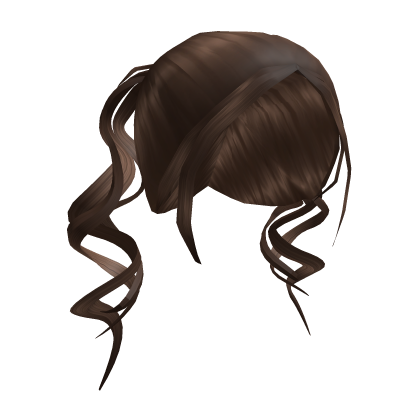 Curly Twintails in brown Roblox item