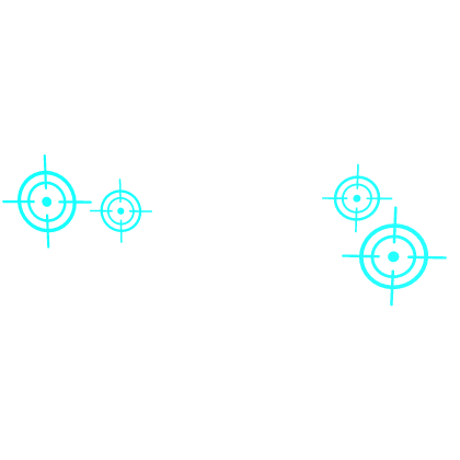 Neon Cyan Target Marks