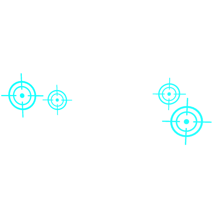 Neon Cyan Target Marks