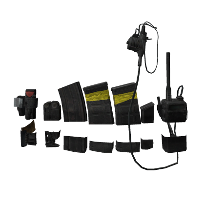Black Division Trex Ready Rig Pouch (Yellow) Roblox item