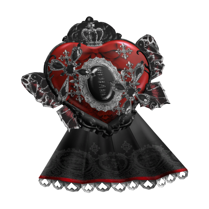 ♔ マナ様 deep red crown butterfly frill clip
