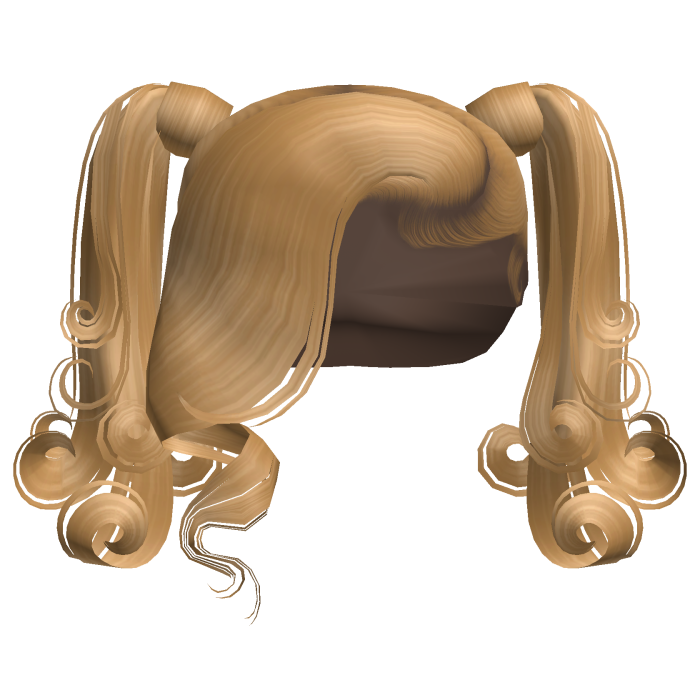 ☆ | Blonde Swirly Pigtails W Side Bang