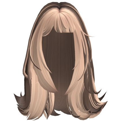 Two-Tone Long Layered Choppy Hair (Brown & Blonde) Roblox item