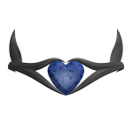 Blue Owl Heart Crown