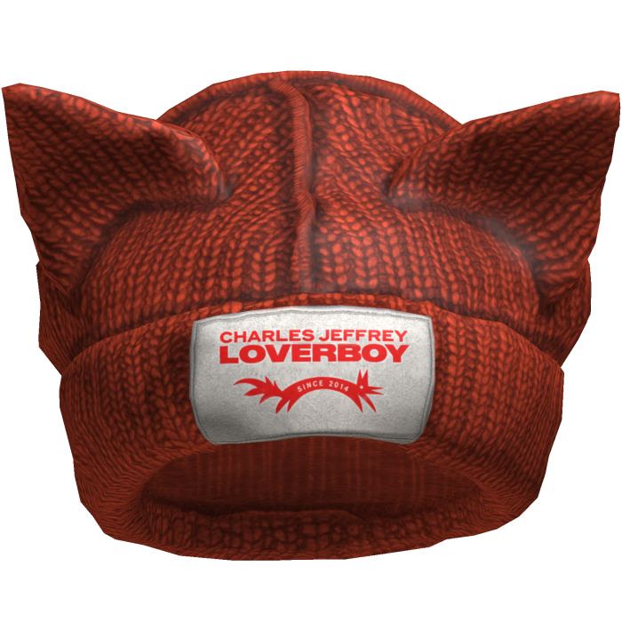 Orange Bunny Ears Beanie