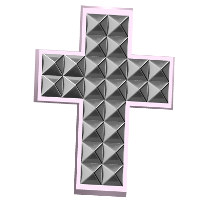 Emo Pink Studded Cross Hairpin Roblox item