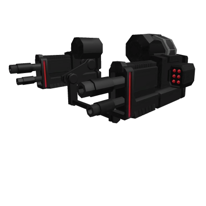 Black Military Mecha Shoulder Pulse Blaster