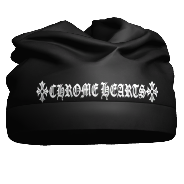 Black Chrome Skull Y2K Hat