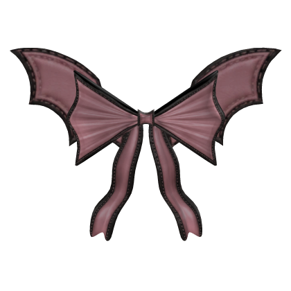 black and pink bat hair bow  Roblox item