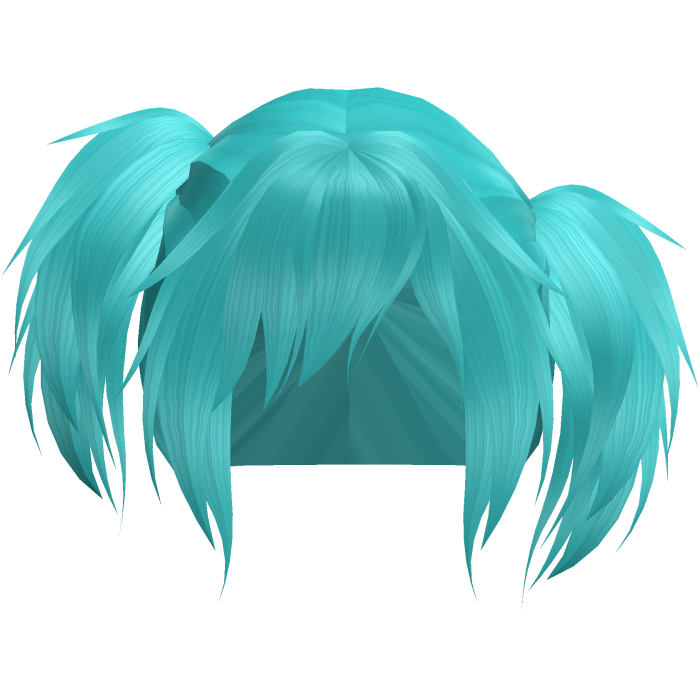 Emo Gothic Uneven Short Pigtails in Teal