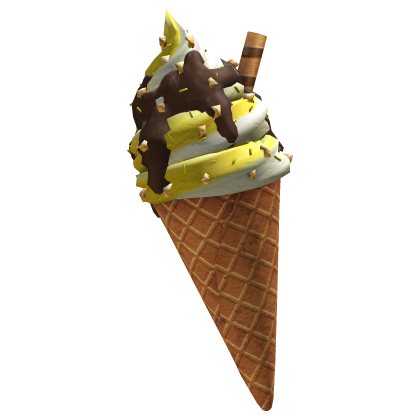 Drizzle Sprinkle Swirl Ice Cream Cone Yellow Roblox item