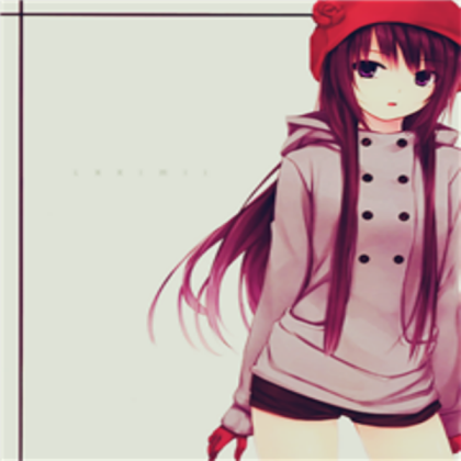 Anime girl red hair Roblox decal