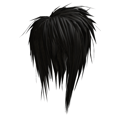 Unkept Teased Scene Hair (Black) Roblox item