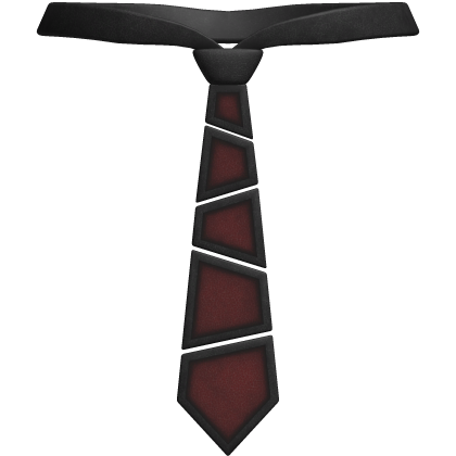 Fractured Tie (Black and Red) Roblox item