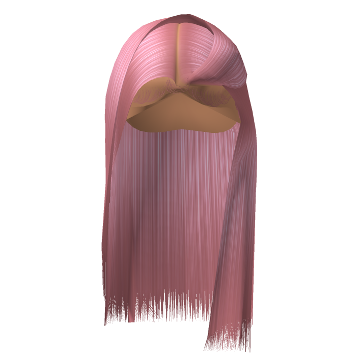 Straight Middle Part Flip Over | Pink