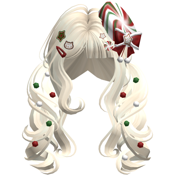 ♡ Christmas Peppermint Pigtails (Beige)