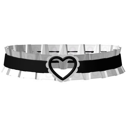 ᰔ cutesy black and white heart choker