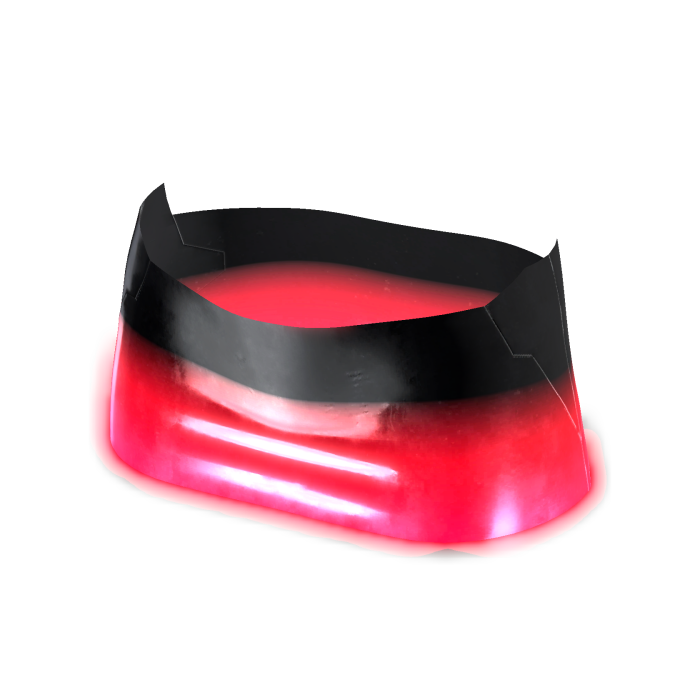 ʚ♡ɞ black latex miniskirt (neon red emissive)