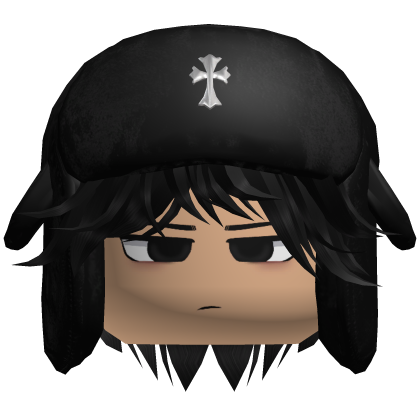 Chill Black Messy Hair w Ushanka Roblox item