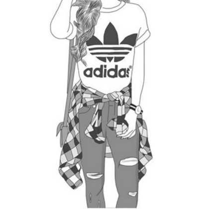 Girl Outline Roblox decal