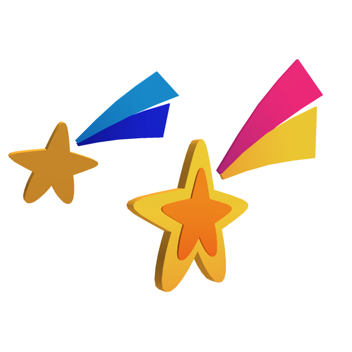 Confetti Star Hairclips