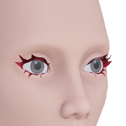 Simple Anime Girl Eyelashes - Dark Red