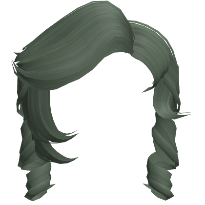 Curly Flow Kash Bangs in Army Green Roblox item