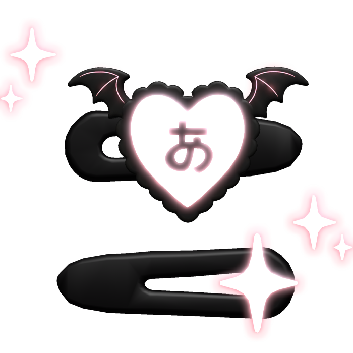 あ Emissive Cute Halloween Clip neon pink