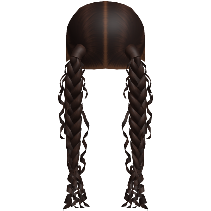 Braids Double Braids with Curls in Brown Roblox item