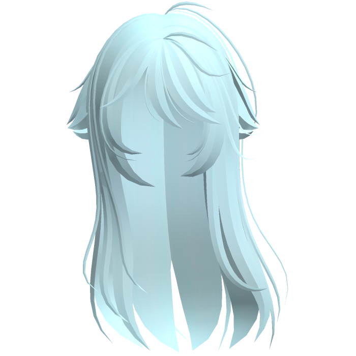 sky Blue Shy Moe Cat Girl Windy Whispy Hair