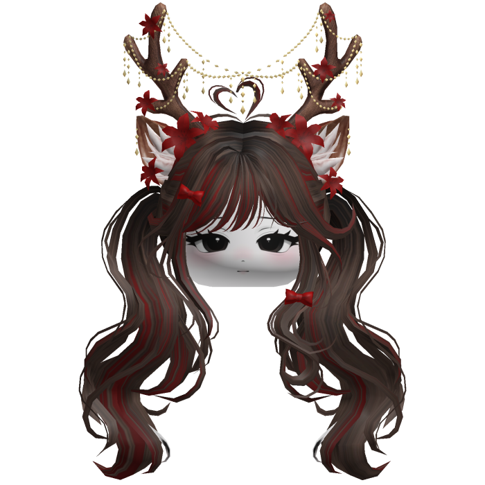 Ethereal Christmas Fairy Fawn Pigtails w/ Antlers