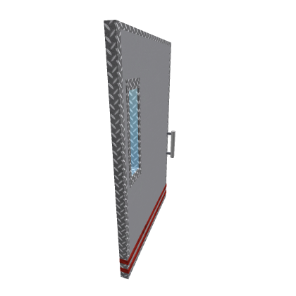 Metal door.