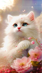 Die hübschen Blumen Katzen