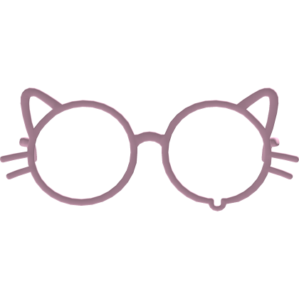 Pink Light Kawaii Cute Kitty Glasses