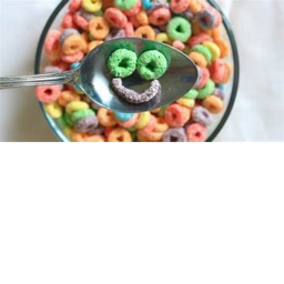 man eats cereal