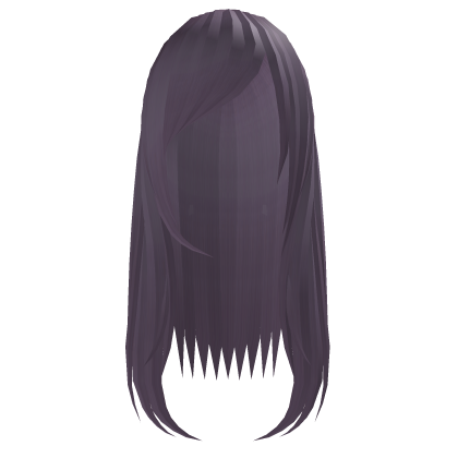 long sideswept emo hair purple Roblox item