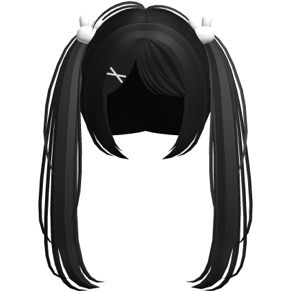 ♡ adorable dolly straight pigtails w bunny bobbles