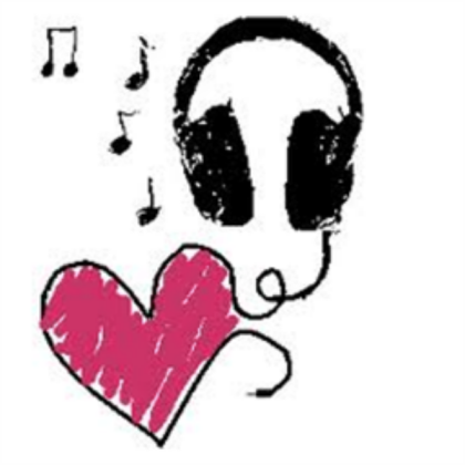 I heart music Roblox decal