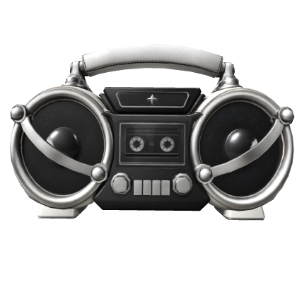 White and Silver Boombox