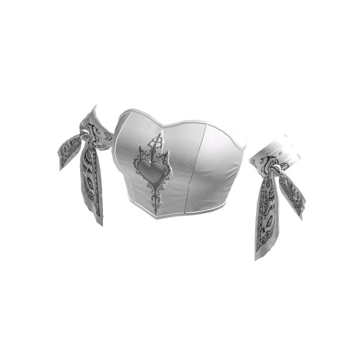 ✧♡✧ White Angel Heart Crop Top