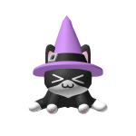 🍀Cute Halloween Tuxedo Cat Hat (Purple)