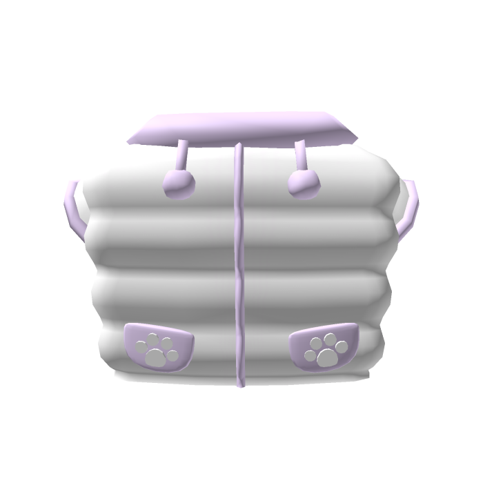 pufferjacketwhitewpurplehood